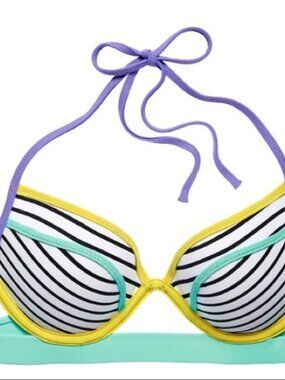 Victoria's Secret Banded Hottie Halter Bikini Top Push-Up